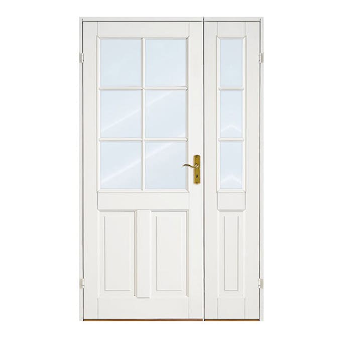 Innerdør med Sidefelt Scanflex Elise Hvit Klarglass