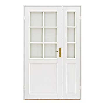 Innerdør med Sidefelt Scanflex Pia Hvit Klarglass