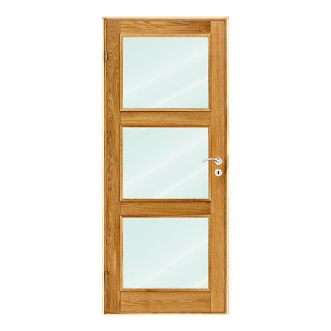 Innerdør Scanflex Trend 3 Lakkert Eik Klarglass