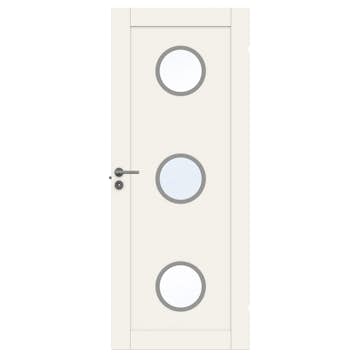 Innerdør Swedoor Unique 01L GWA 330 Hvit med Karmsett
