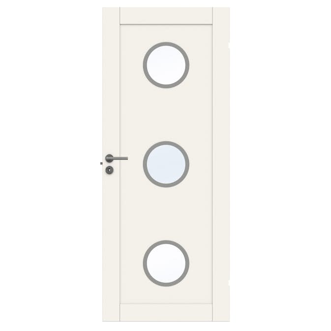 Innerdør Swedoor Unique 01L GWA 330 Hvit med Karmsett