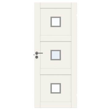 Innerdør Swedoor Unique 03L GWA 320 Hvit med Karmsett