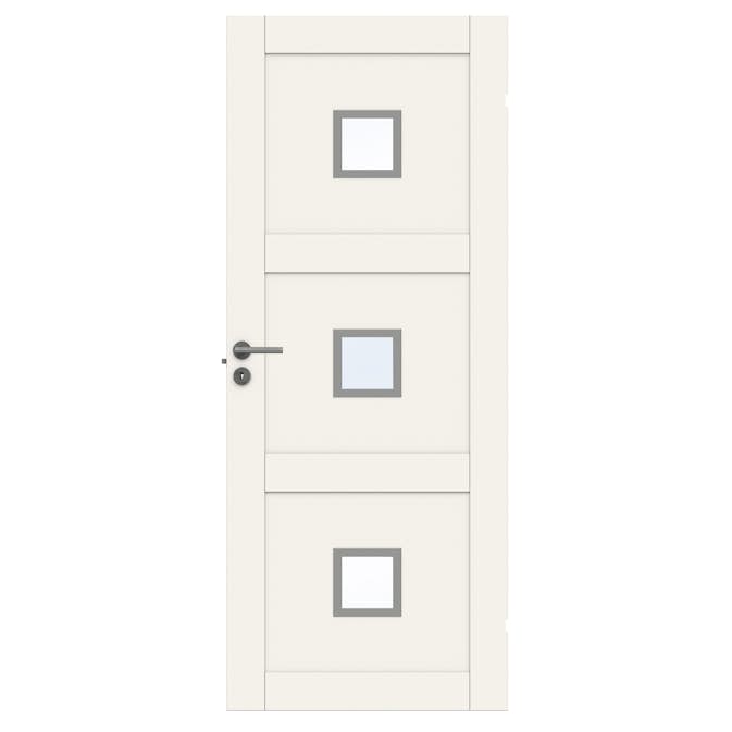 Innerdør Swedoor Unique 03L GWA 320 Hvit med Karmsett
