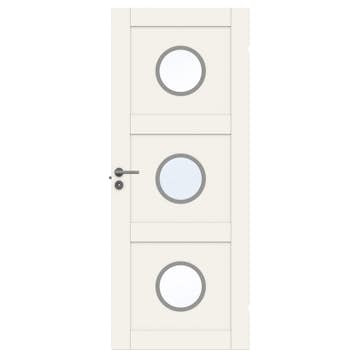 Innerdør Swedoor Unique 03L GWA 330 Hvit med Karmsett