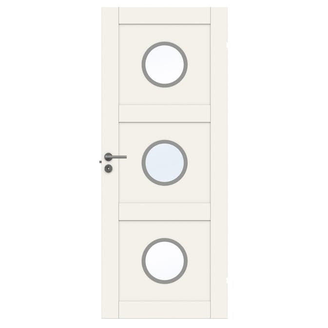 Innerdør Swedoor Unique 03L GWA 330 Hvit med Karmsett