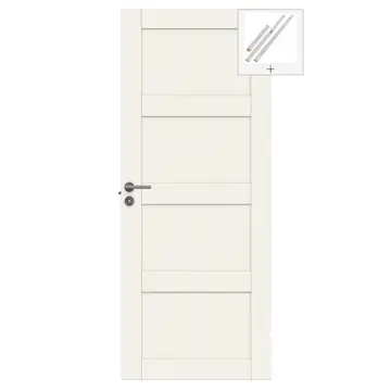 Innerdør Swedoor Unique 04L Hvit med Karmsett