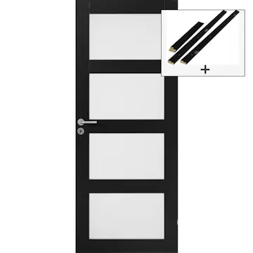 Innerdør Swedoor Unique GW04L Finér med Karmsett