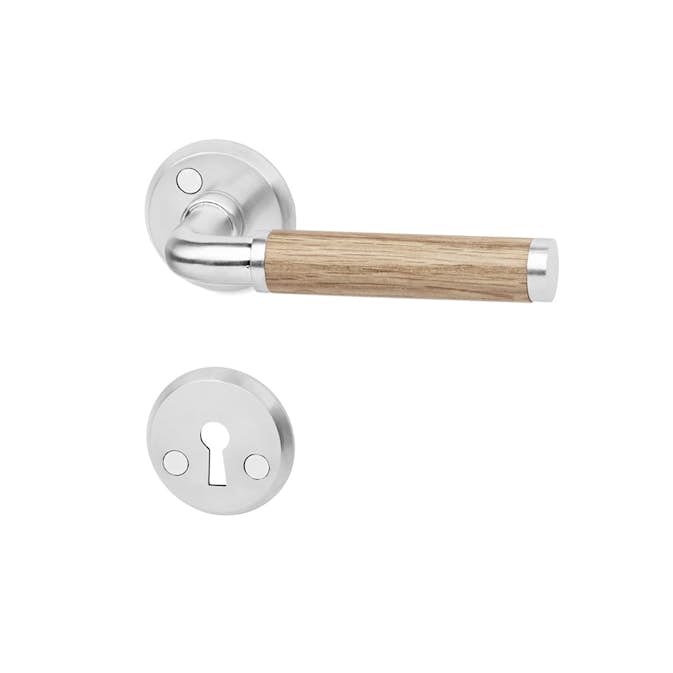 Innerdørvrider Habo A385 Eik/Børstet Krom