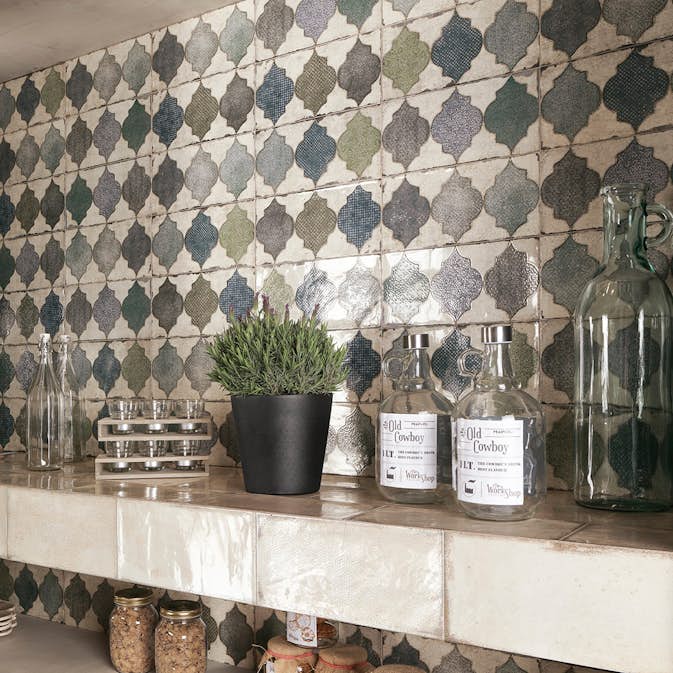 Flis Lhådös Glanset Dekor 15x30 cm