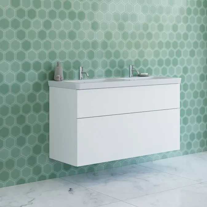 Tvättställsskåp Dansani Luna Larghetto Dubbel