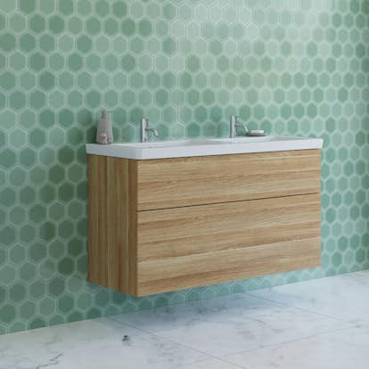 Tvättställsskåp Dansani Luna Larghetto Dubbel