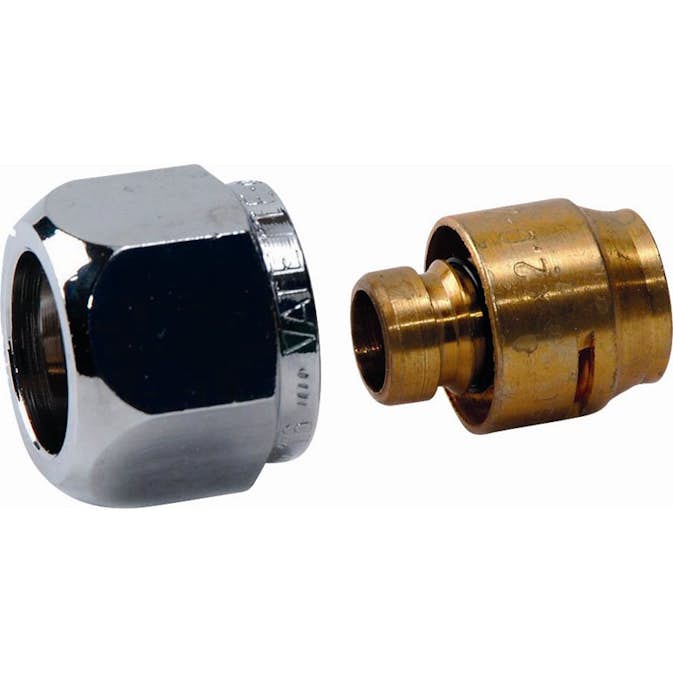 Klemringskobling Vatette for Plastrør Forkrommet