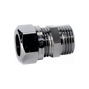 Klemringskobling Vatette Rett Utvendig Forkrommet