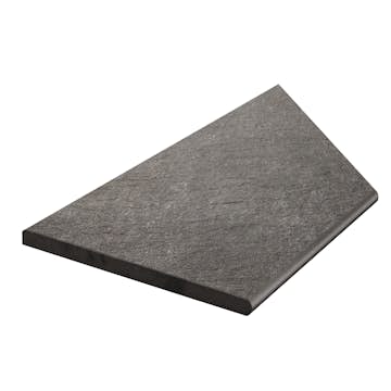 Klinker Bricmate Z Quartzit Black Pool Inner Corner Left 59,5x29,1 cm