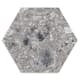 Klinker Hill Ceramic Terrazzo Retro Hex Grå 25x22 cm