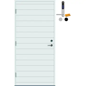 Ytterdør Bygg1 Knarvik med Yale Doorman Classic Home