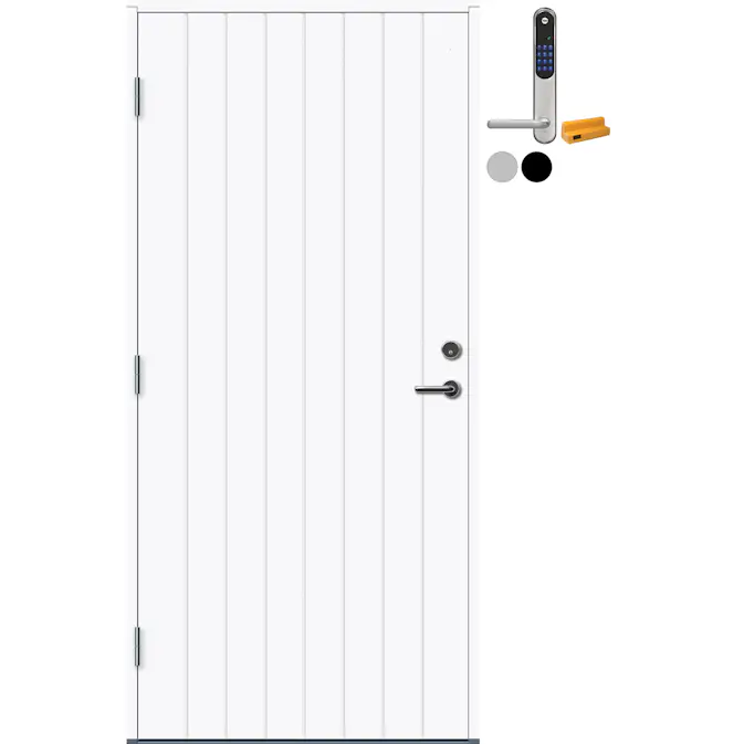 Ytterdør Bygg1 Bodø med Yale Doorman Classic Home