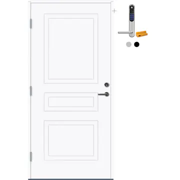 Ytterdør Bygg1 Arna med Yale Doorman Classic Home