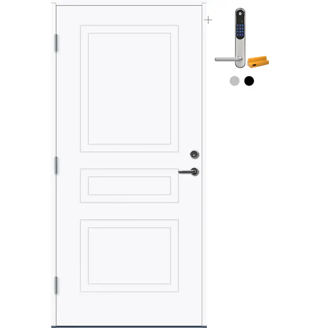 Ytterdør Bygg1 Arna Thermoisolert med Yale Doorman Classic Home