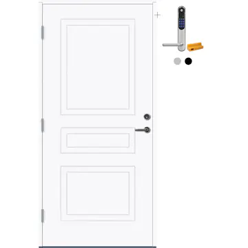 Ytterdør Bygg1 Asker Thermoisolert med Yale Doorman Classic Home