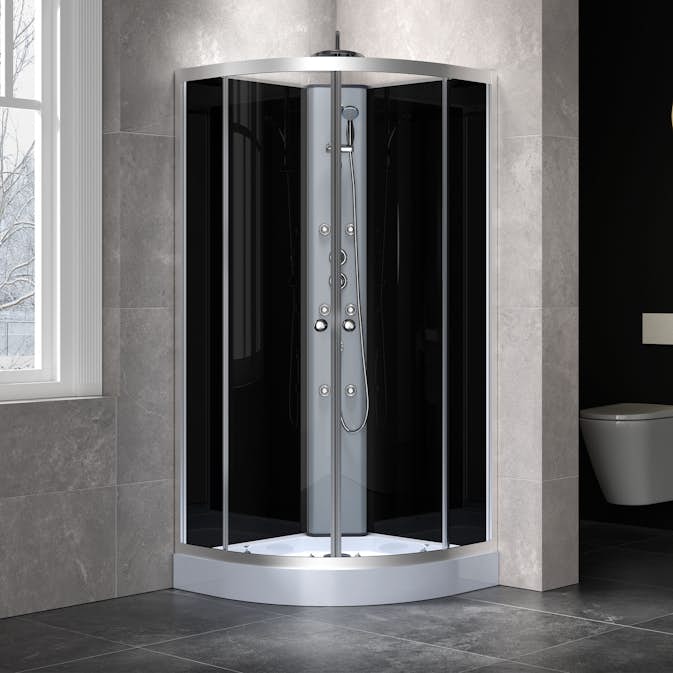 Dusjkabinett Lyfco Regn Sort