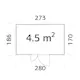 Lagerbod Palmako Leif 4,5 m2