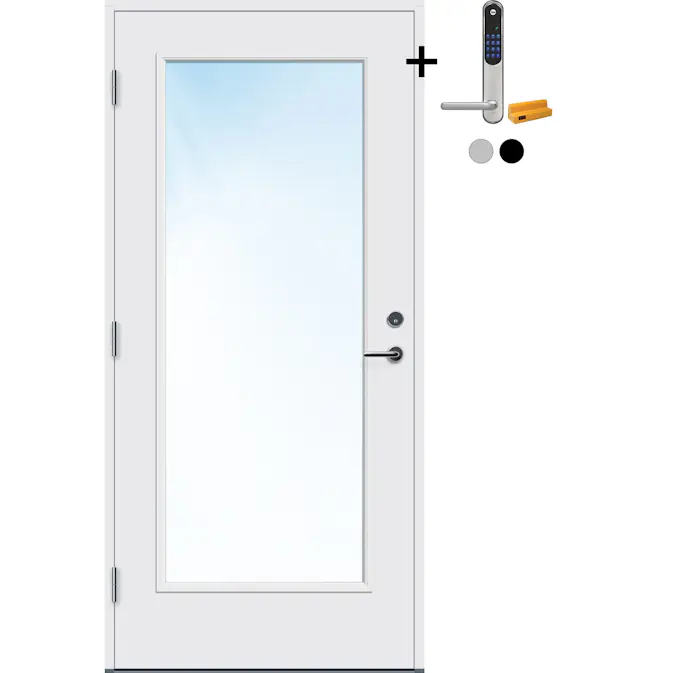 Ytterdør Bygg1 Lier med Yale Doorman Classic Home