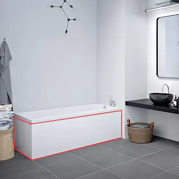 L-panel Strømberg till Badkar