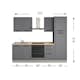 Komplett Kjøkken Mimo Furniture Liliane 255 Charcoal Matt inkl. Hvitevarer Ferdigmontert