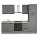 Komplett Kjøkken Mimo Furniture Liliane 255 Charcoal Matt inkl. Hvitevarer Ferdigmontert
