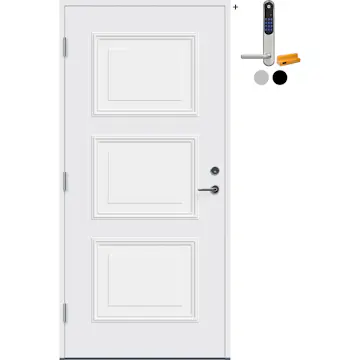 Ytterdør Bygg1 Moi med Yale Doorman Classic Home