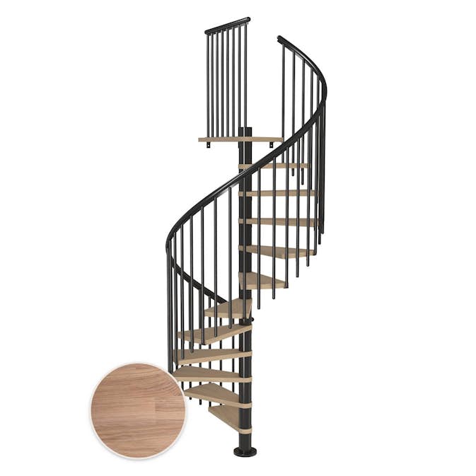 Spiraltrapp Dolle Montréal Eik Hvitoljet Classic 4