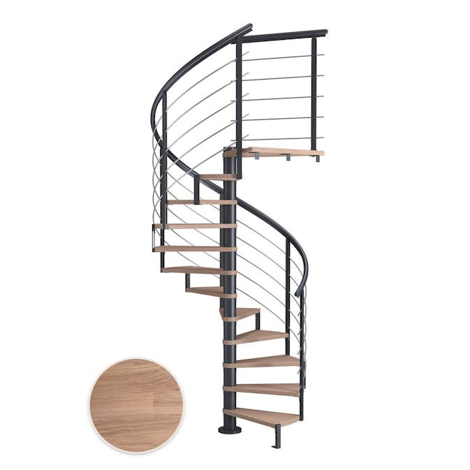 Spiraltrapp Dolle Montréal Eik Hvitoljet Design
