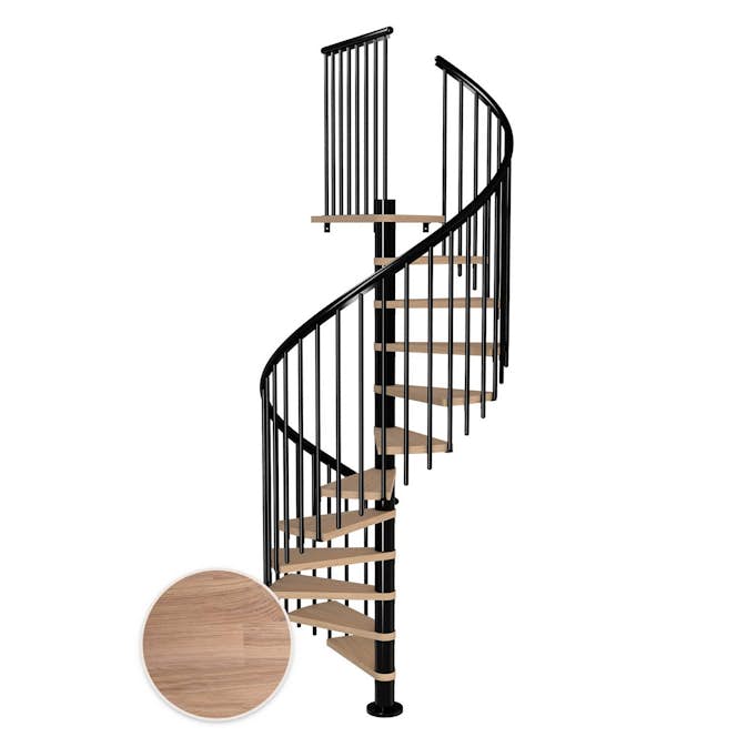 Spiraltrapp Dolle Montréal Eik Hvitoljet Classic 4