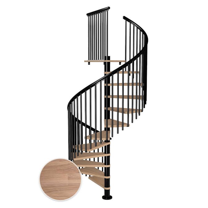 Spiraltrapp Dolle Montréal Eik Hvitoljet Classic 5