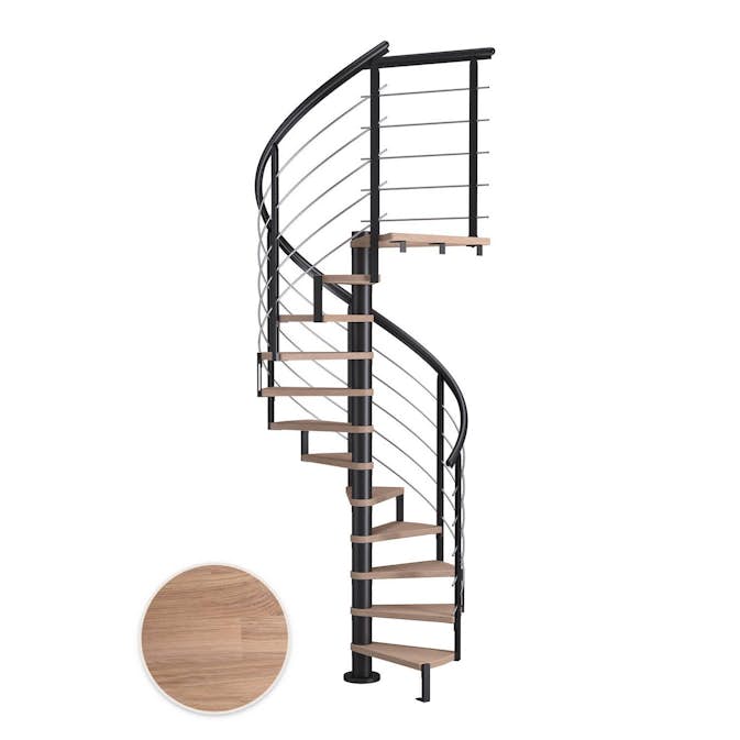 Spiraltrapp Dolle Montréal Eik Hvitoljet Design