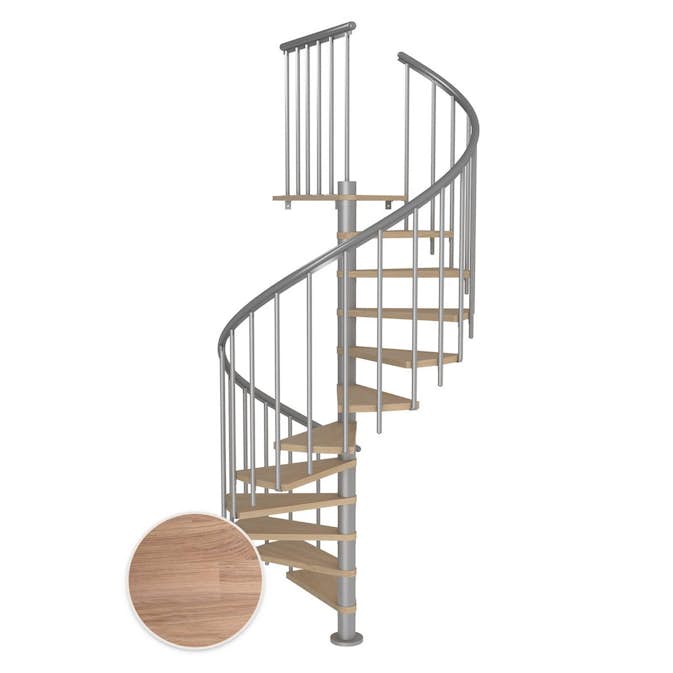 Spiraltrapp Dolle Montréal Eik Hvitoljet Classic 3