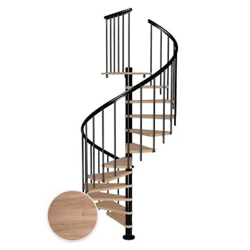 Spiraltrapp Dolle Montréal Eik Hvitoljet Classic 3