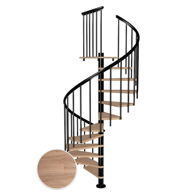 Spiraltrapp Dolle Montréal Eik Hvitoljet Classic 3