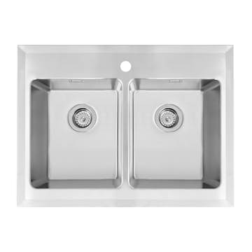 Kjøkkenvask Nordic Tech Nordic Opal 8-600 Heldekkende med Dobbelvask