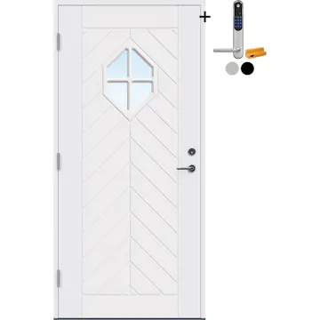 Ytterdør Bygg1 Norefjell Thermoisolert med Yale Doorman Classic Home