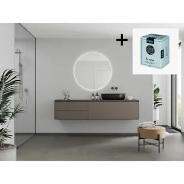 Baderomspanel Fibo 2090-M0830 Light Grey med Monteringsskruer