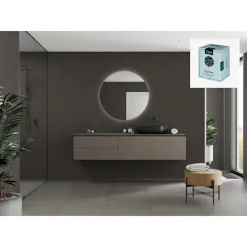 Baderomspanel Fibo 4003-M6060 Grey Terrazzo med Monteringsskruer