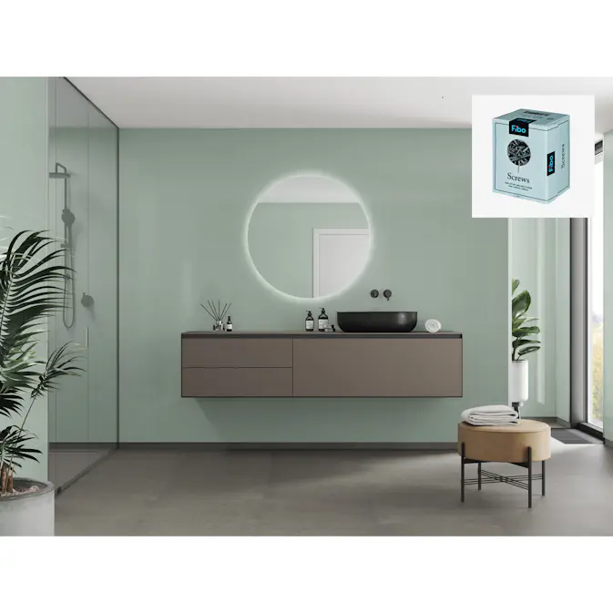 Baderomspanel Fibo 4085-M0830 Light Mint med Monteringsskruer