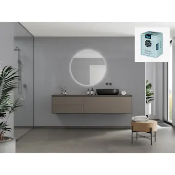 Baderomspanel Fibo 4115-M78 Medium Grey med Monteringsskruer