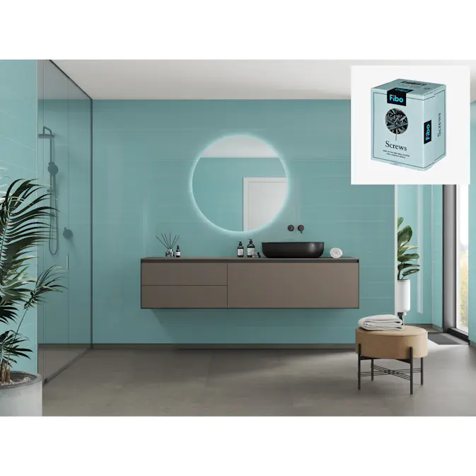 Baderomspanel Fibo 2212 M6015 Aquamarine med Monteringsskruer