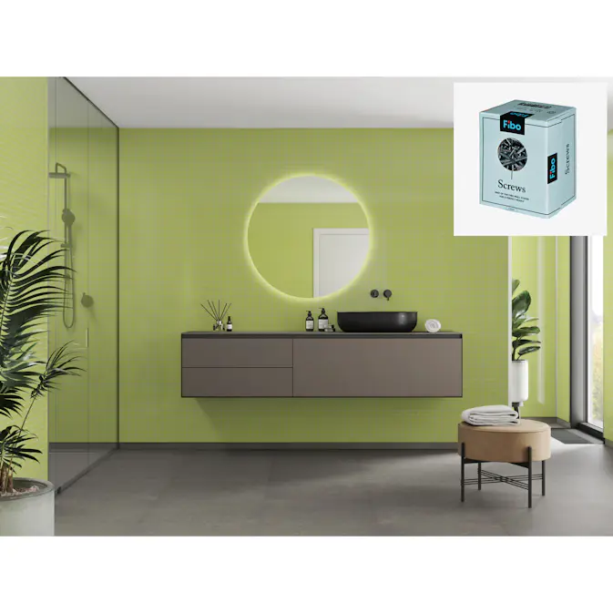 Baderomspanel Fibo 2446 M0303 Lime med Monteringsskruer