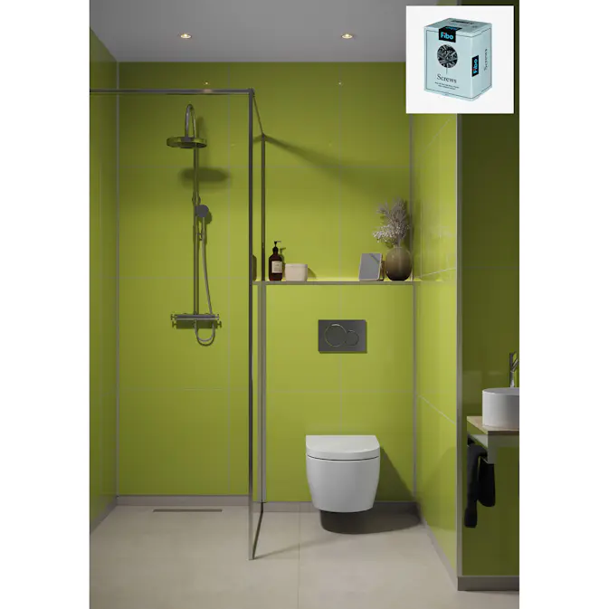 Baderomspanel Fibo 2446 M6060 Lime med Monteringsskruer