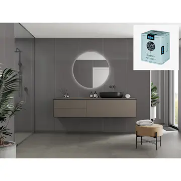 Baderomspanel Fibo 4054 M10 Antracite med Monteringsskruer