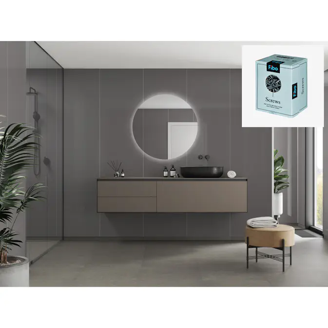 Baderomspanel Fibo 4054 M10 Antracite med Monteringsskruer